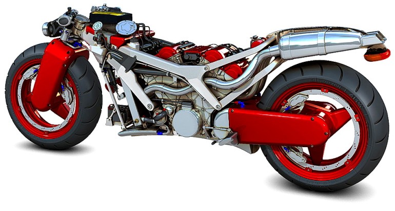 Концептуальный красавец-мотоцикл Ferrari V4 Концептуальный красавец-мотоцикл Ferrari V4