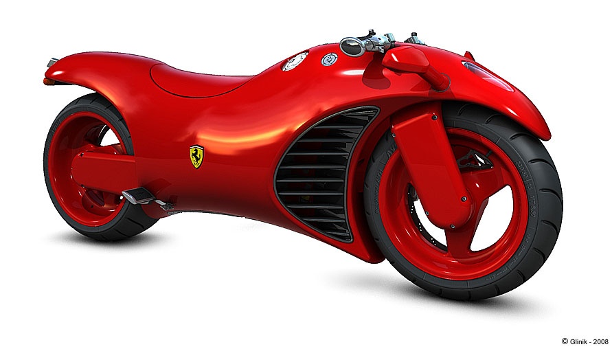 Концептуальный красавец-мотоцикл Ferrari V4 Концептуальный красавец-мотоцикл Ferrari V4