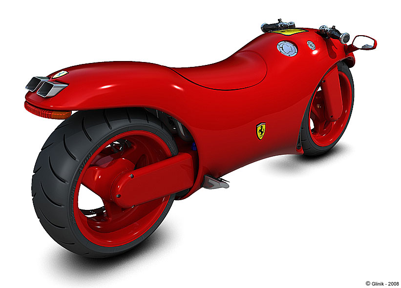 Концептуальный красавец-мотоцикл Ferrari V4 Концептуальный красавец-мотоцикл Ferrari V4