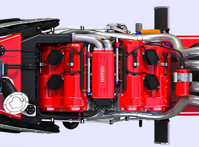 Концептуальный красавец-мотоцикл Ferrari V4